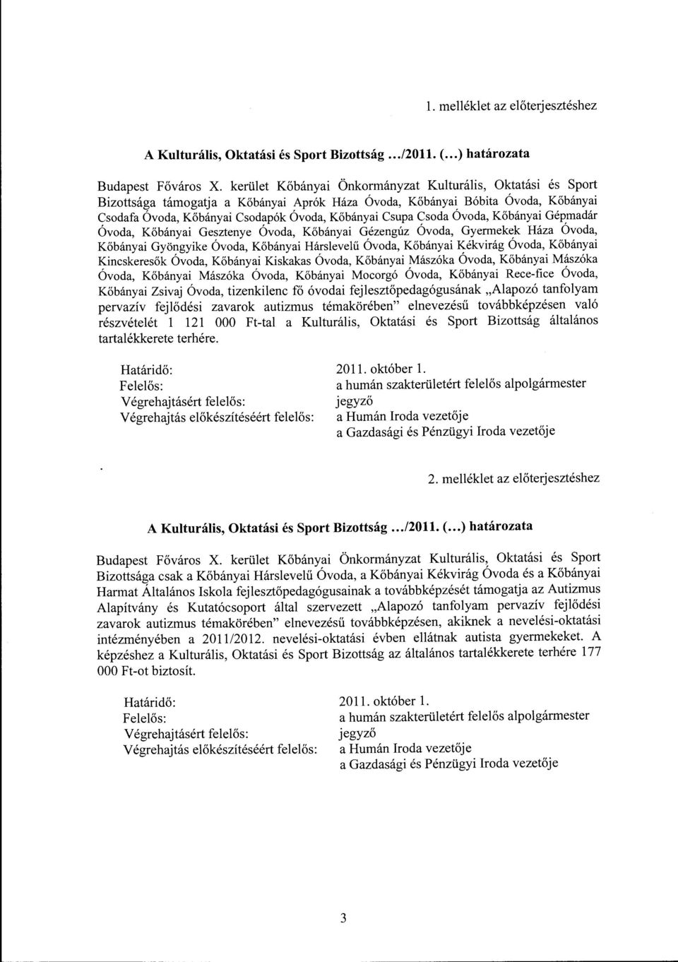 Csoda Óvoda, Kőbányai Gépmadár Óvoda, Kőbányai Gesztenye Óvoda, Kőbányai Gézengúz Óvoda, Gyermekek Háza Óvoda, Kőbányai Gyöngyike Óvoda, Kőbányai Hárslevelű Óvoda, Kőbányai Kékvirág Óvoda, Kőbányai