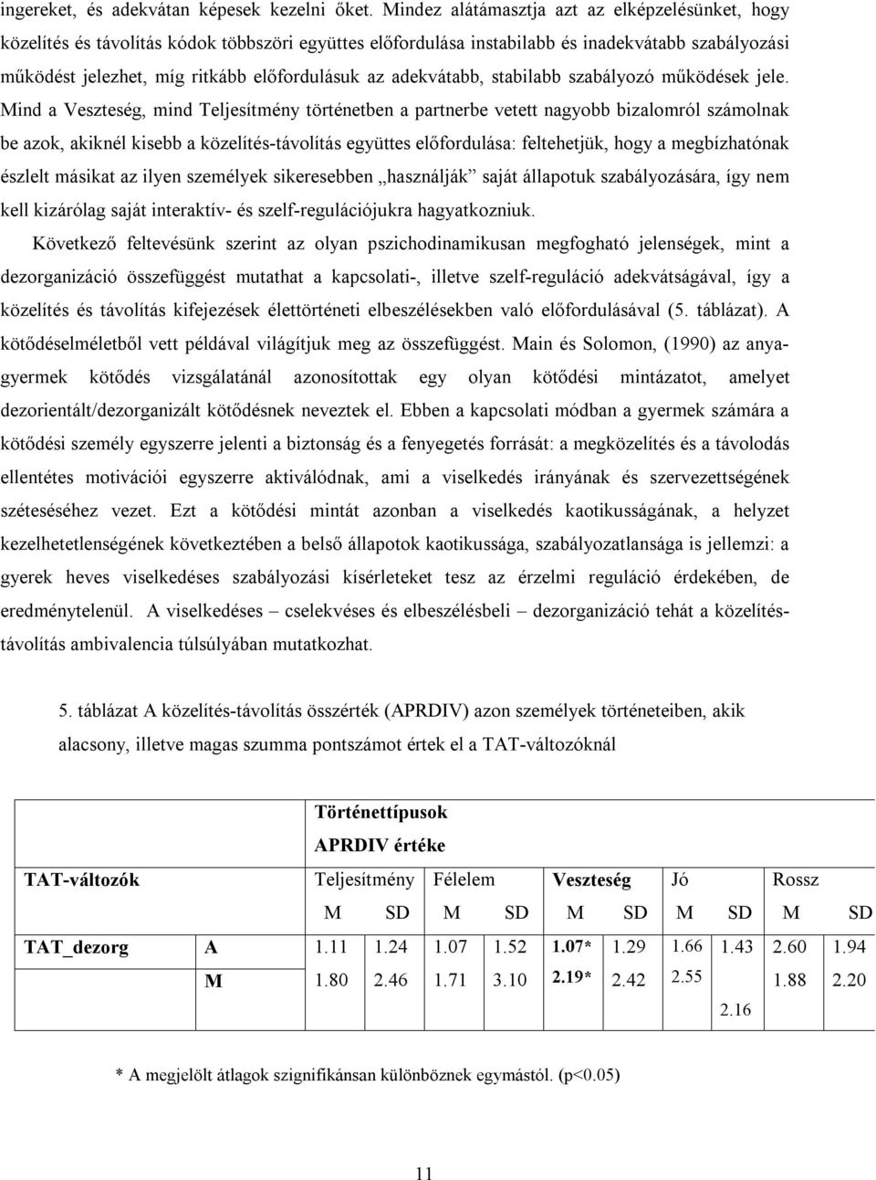 adekvátabb, stabilabb szabályozó működések jele.