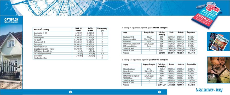000 Ft/t 39 Önterülô padlókiegyenlítô 3 15 mm 128.000 Ft/t 84.