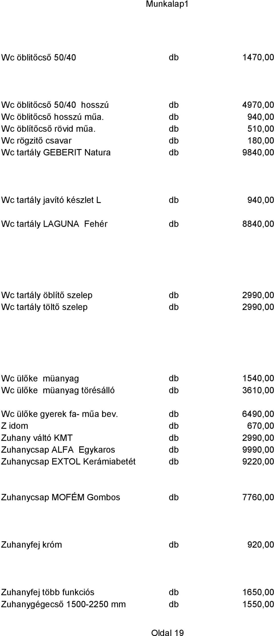 tartály öblítő szelep Wc tartály töltő szelep db 2990,00 db 2990,00 Wc ülőke müanyag Wc ülőke müanyag törésálló db 1540,00 db 3610,00 Wc ülőke gyerek fa- műa bev.