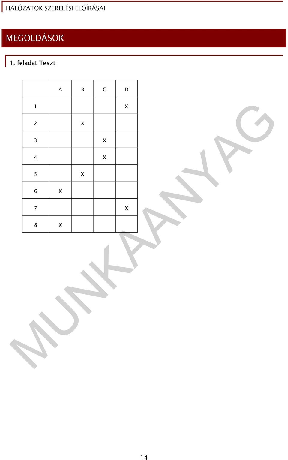 C D 1 X 2 X 3 X 4