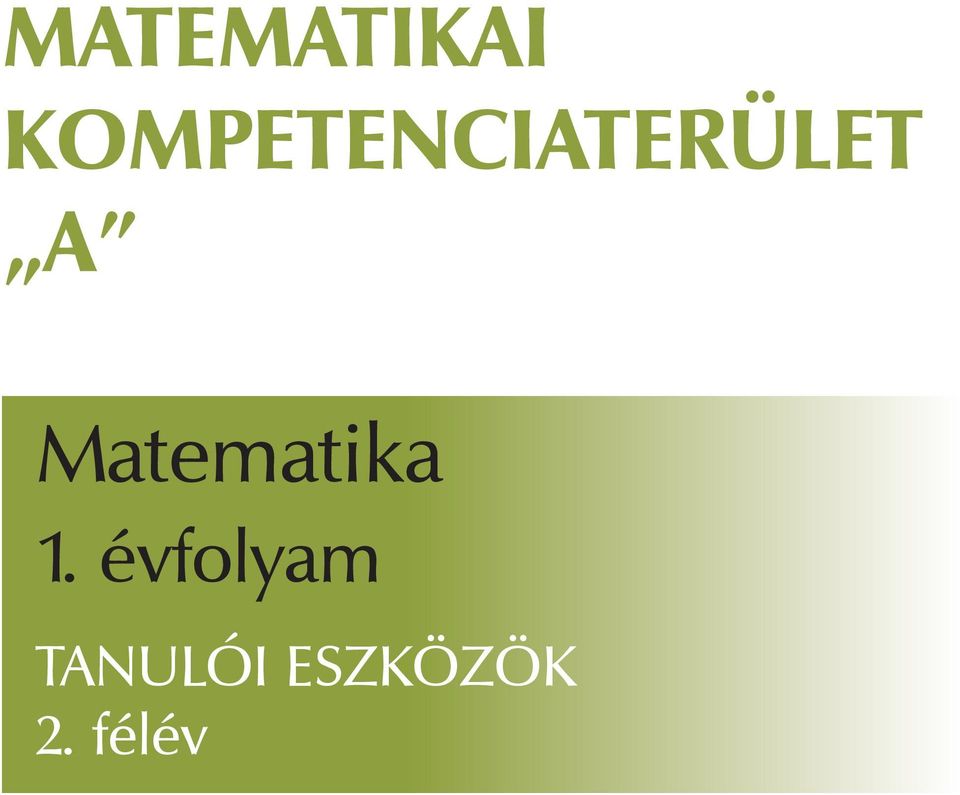 Matematika 1.