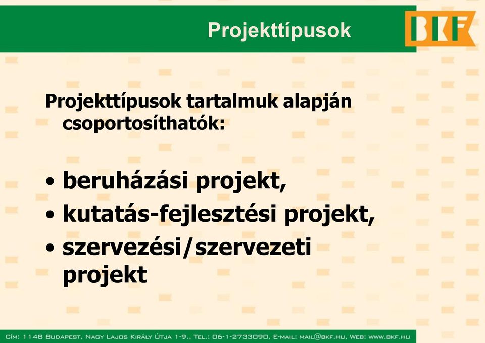 beruházási projekt,