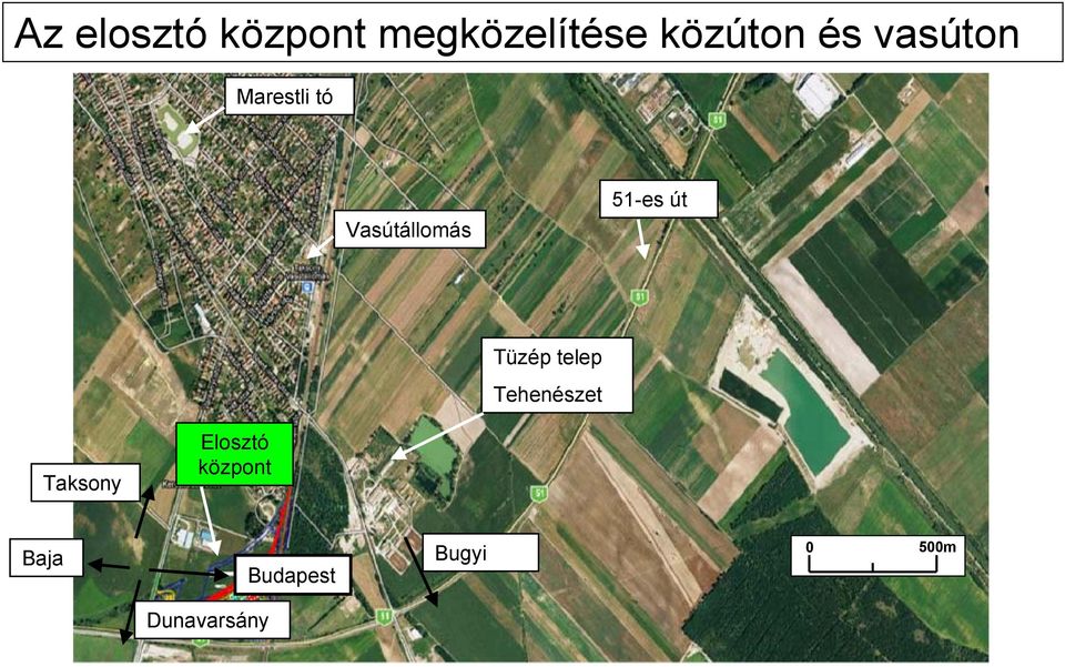 út Tüzép telep Tehenészet Taksony Elosztó