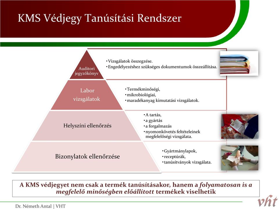 Helyszíni ellenőrzés A tartás, a gyártás a forgalmazás nyomonkövetés feltételeinek megfelelőségi vizsgálata.