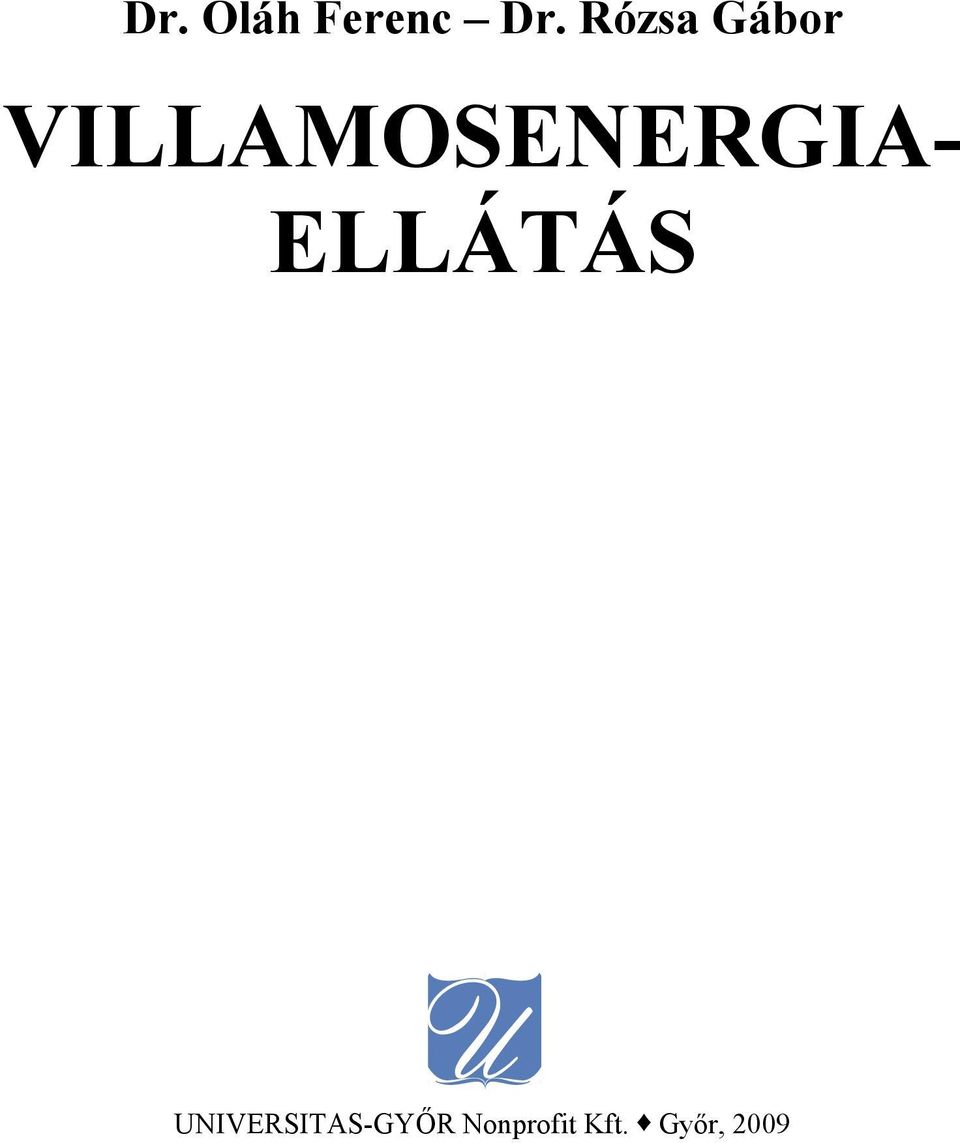 VILLAMOSENERGIA- ELLÁTÁS