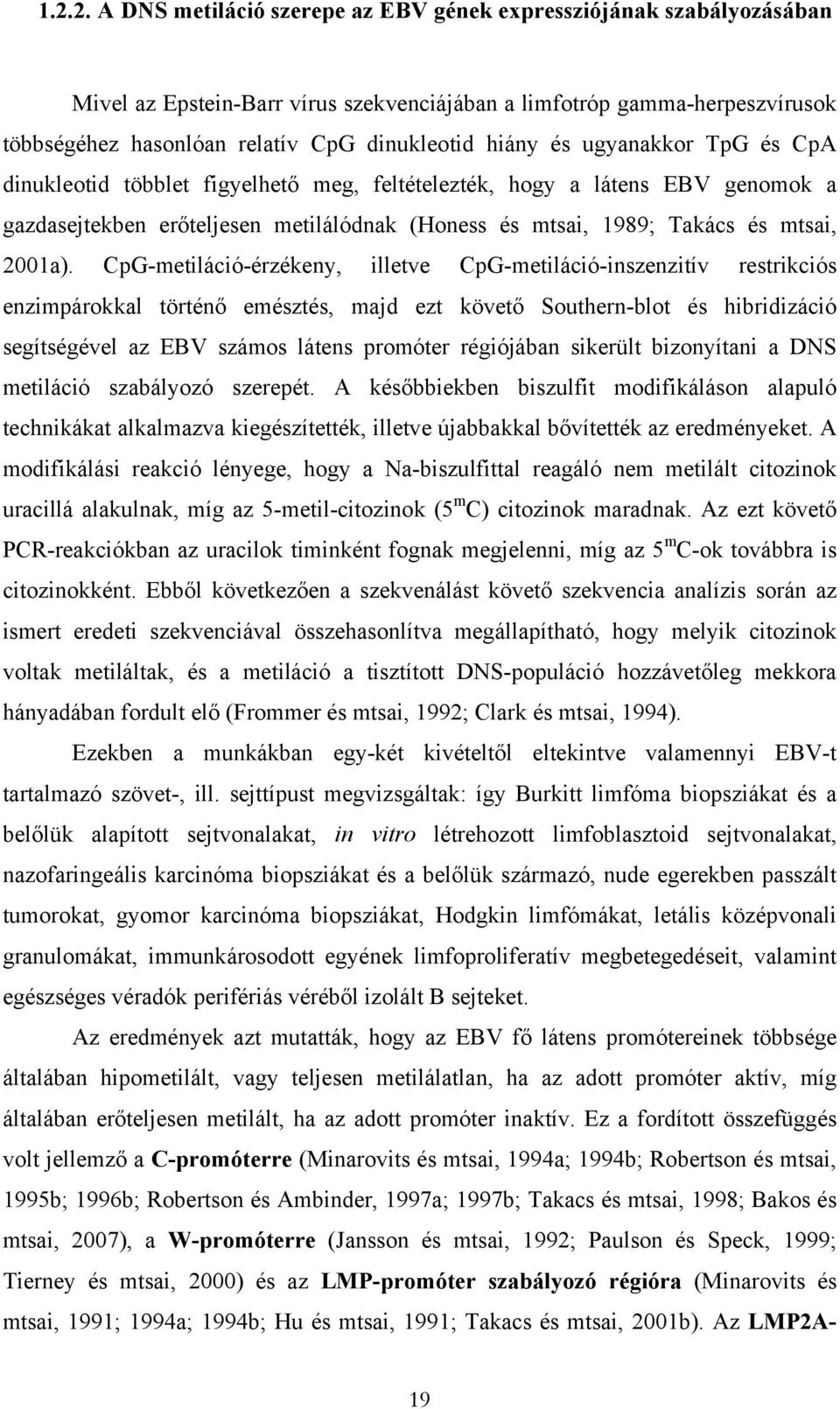 CpG-metiláció-érzékeny, illetve CpG-metiláció-inszenzitív restrikciós enzimpárokkal történő emésztés, majd ezt követő Southern-blot és hibridizáció segítségével az EBV számos látens promóter