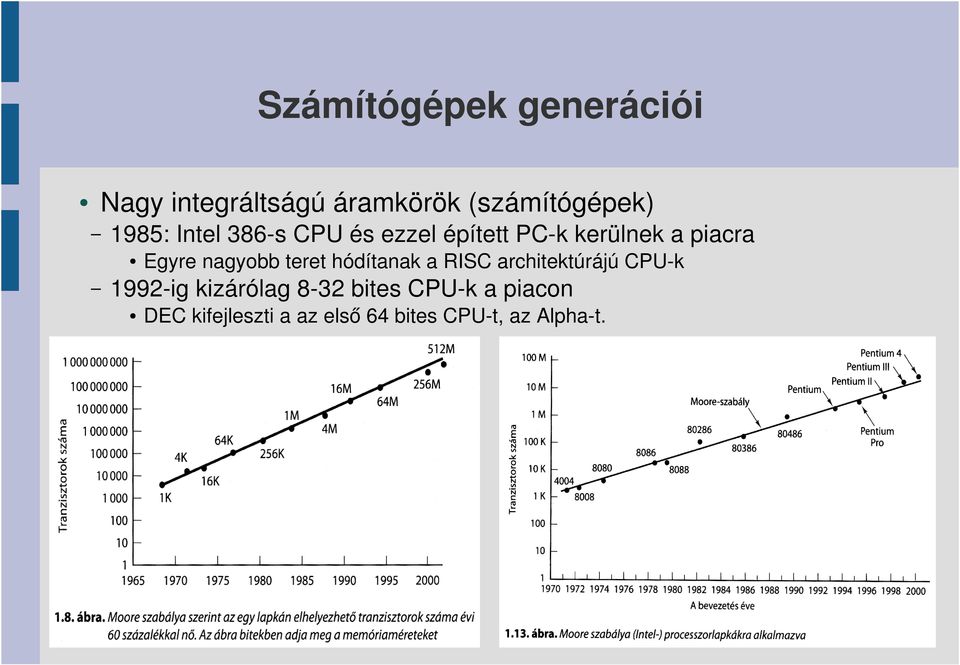 hódítanak a RISC architektúrájú CPU k 1992 ig kizárólag 8 32