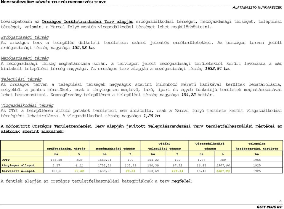 Mezőgazdasági térség A mezőgazdasági térség meghatározása során, a tervlapon jelölt mezőgazdasági területekből került levonásra a már kialakult települési térség nagysága.