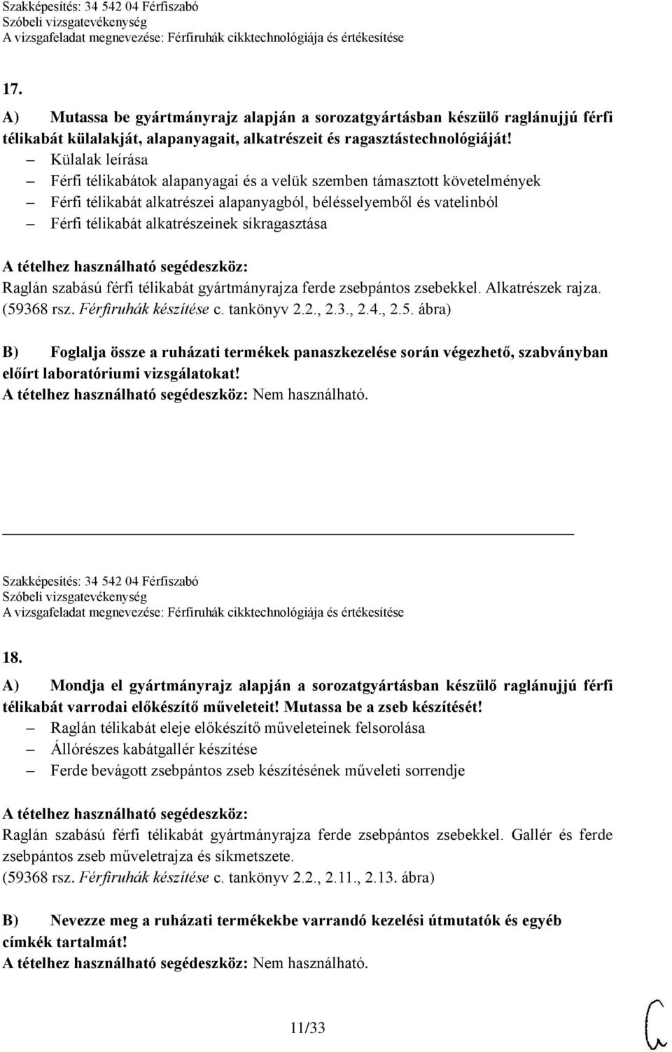 szabású férfi télikabát gyártmányrajza ferde zsebpántos zsebekkel. Alkatrészek rajza. (59