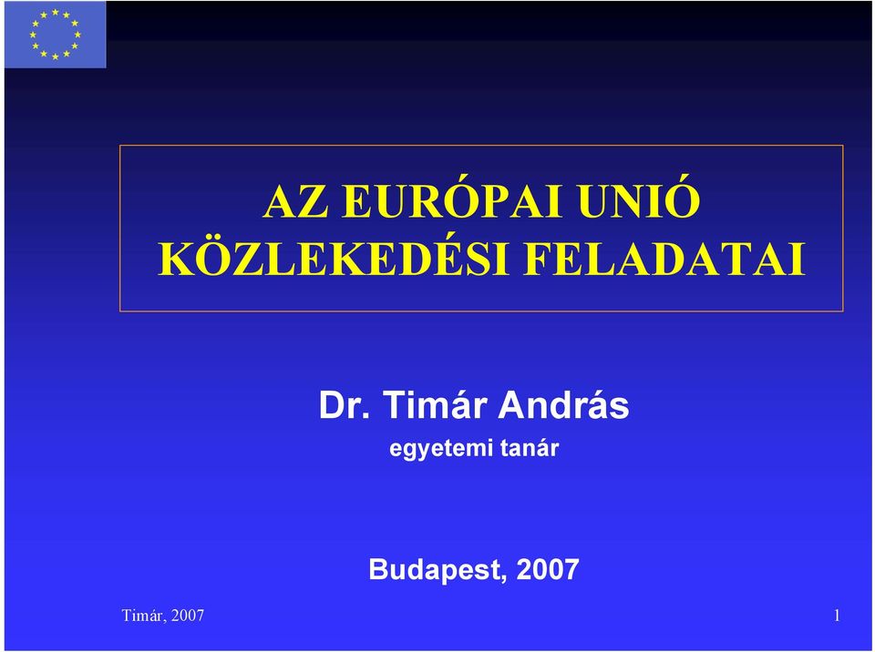 Timár András egyetemi