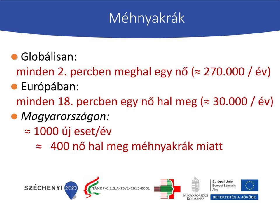 000 / év) Európában: minden 18.