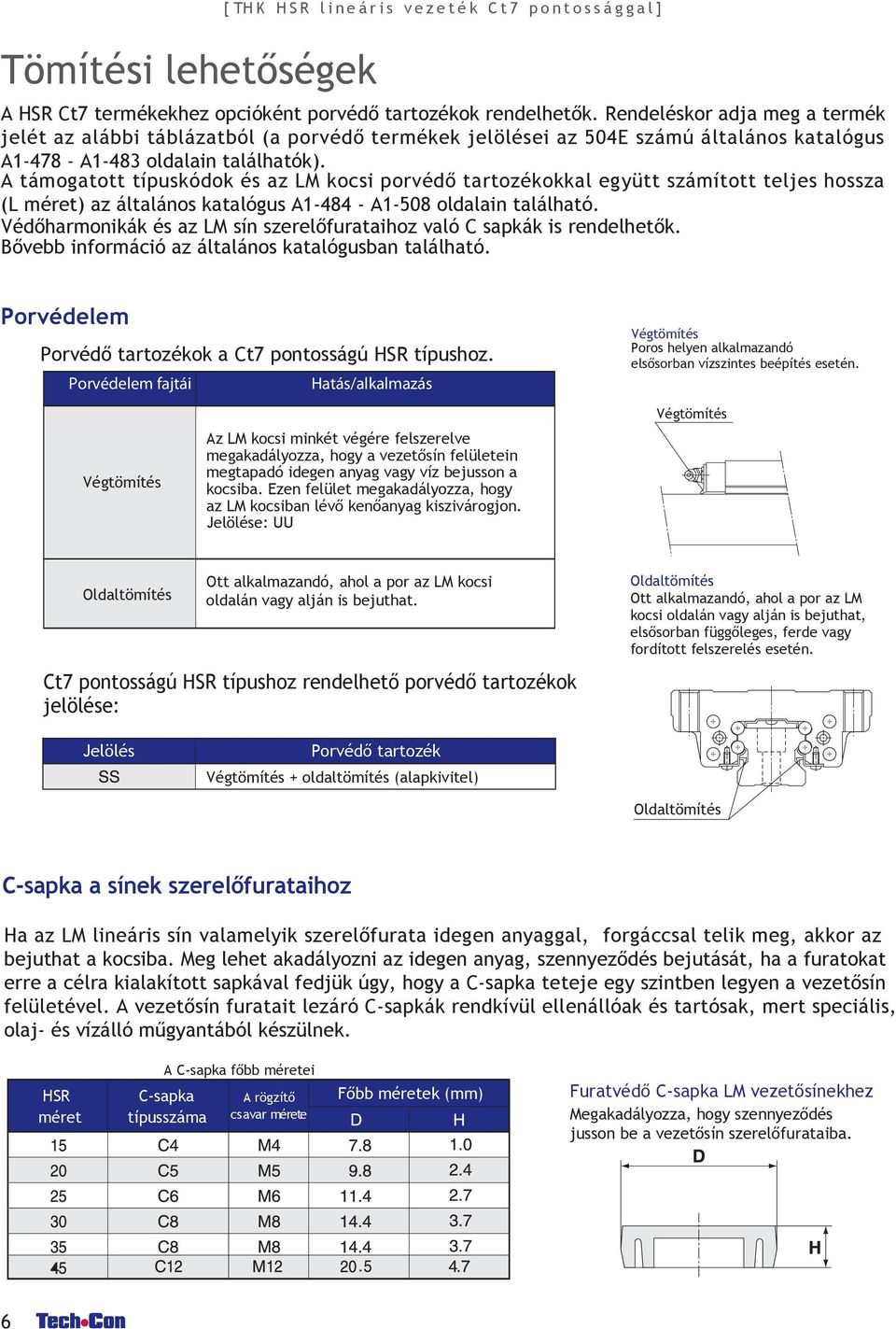 A támogatott típuskódok és az M kocsi porvédő tartozékokkal együtt számított teljes hossza ( méret) az általános katalógus A1-484 - A1-58 oldalain található.