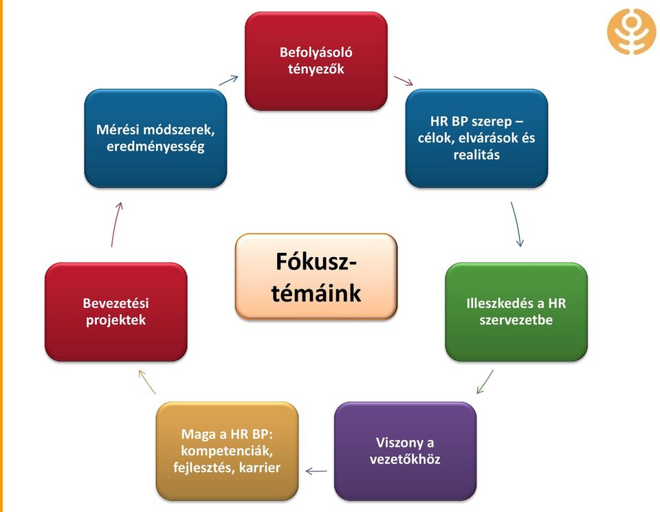 projektek Fókusztémáink Illeszkedés a HR szervezetbe