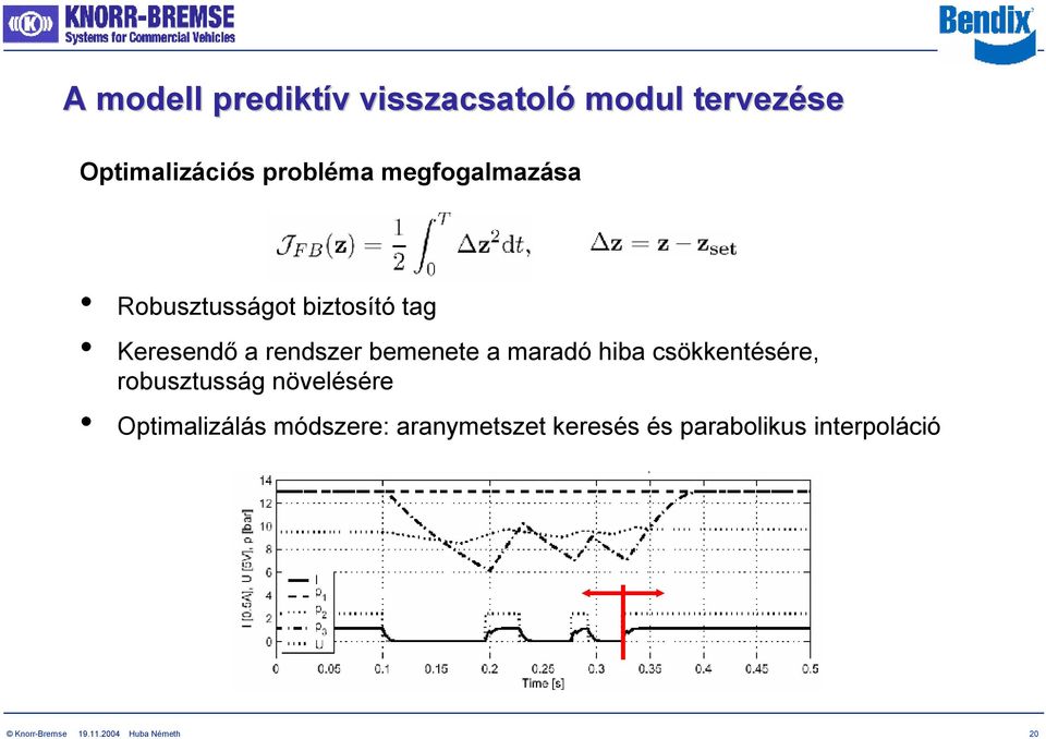 maradó hiba csökkentésére, robusztusság növelésére Optimalizálás módszere: