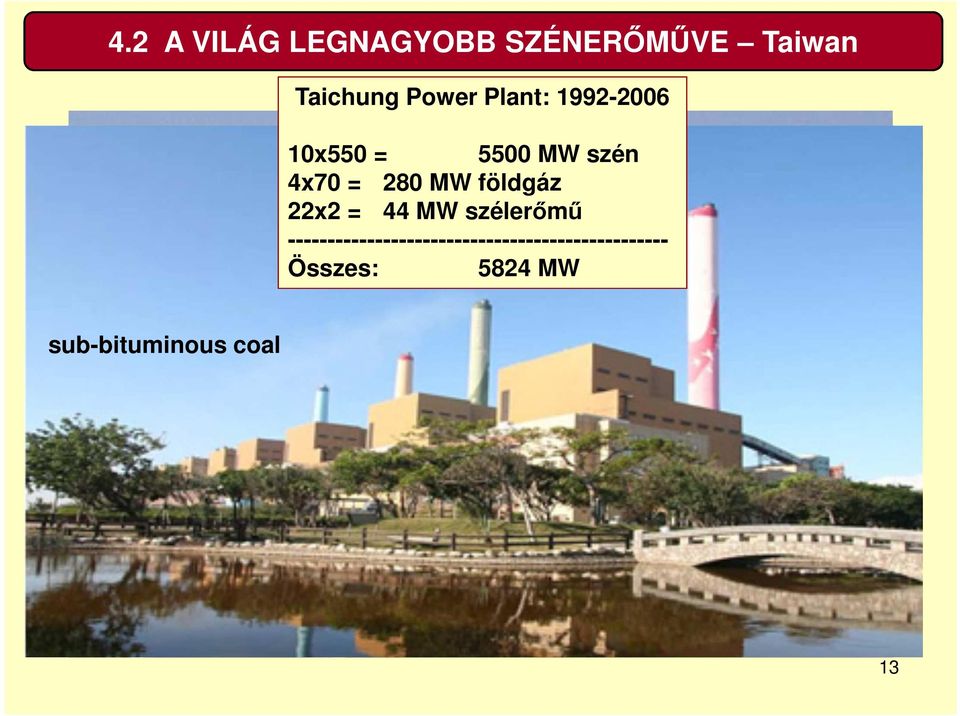 4x70 = 280 MW földgáz 22x2 = 44 MW szélerőmű