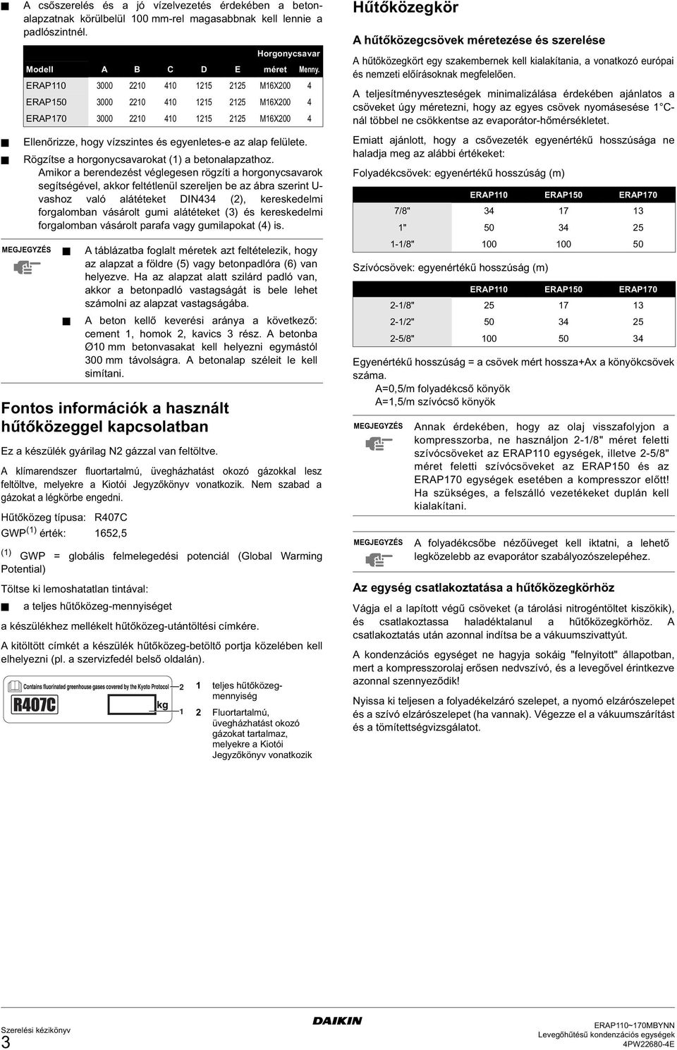 Rögzítse a horgonycsavarokat (1) a betonalapzathoz.