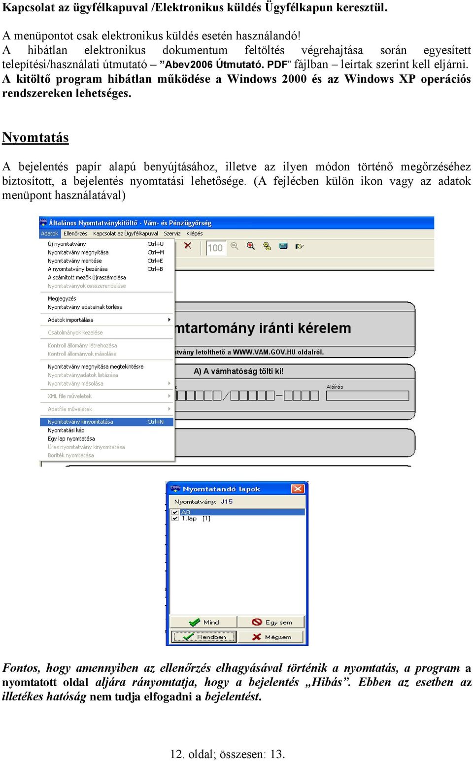 Kitöltési útmutató 1.0 Verzió - PDF Ingyenes letöltés