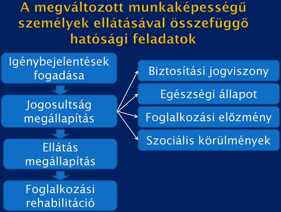 jogviszony Egészségi állapot Foglalkozási