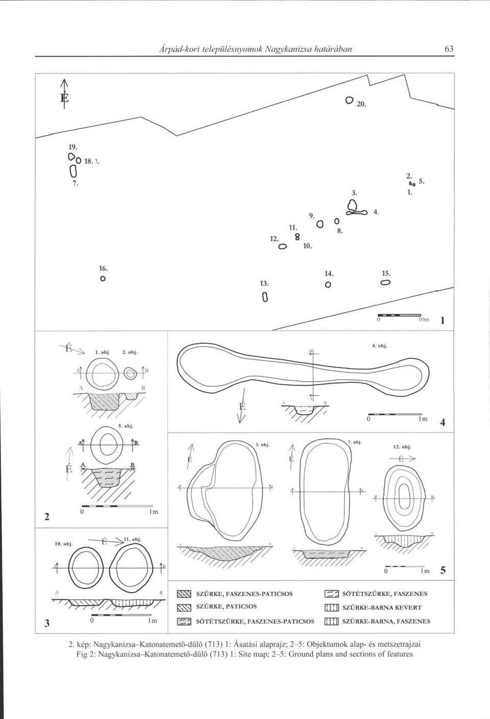 2-5: Objektumok alap- és metszetrajzai Fig 2: