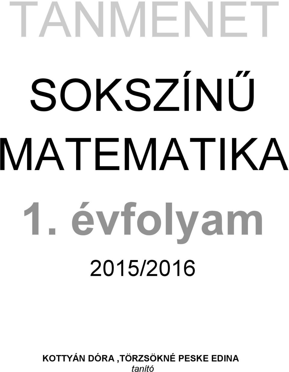 évfolyam 2015/2016