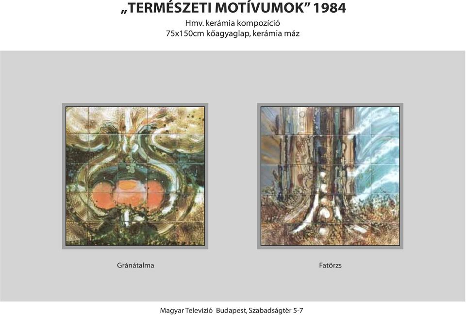 kőagyaglap, kerámia máz Gránátalma