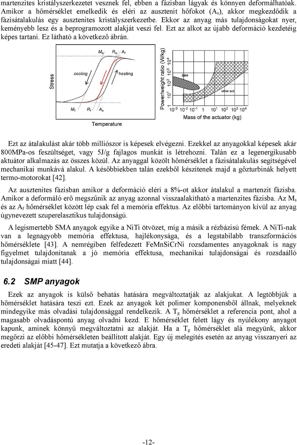 Ekkor az anyag más tulajdonságokat nyer, keményebb lesz és a beprogramozott alakját veszi fel. Ezt az alkot az újabb deformáció kezdetéig képes tartani. Ez látható a következő ábrán.