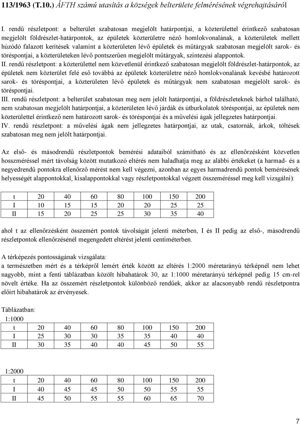 közterületek mellett húzódó falazott kerítések valamint a közterületen lévő épületek és műtárgyak szabatosan megjelölt sarok- és töréspontjai, a közterületeken lévő pontszerűen megjelölt műtárgyak,