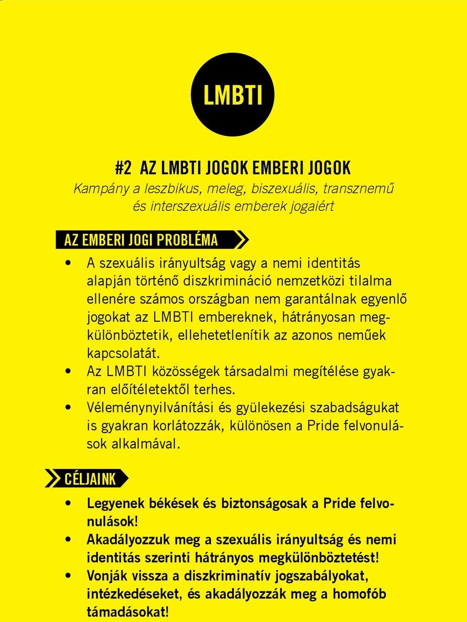 Az LMBTI közösségek társadalmi megítélése gyakran előítéletektől terhes. Véleménynyilvánítási és gyülekezési szabadságukat is gyakran korlátozzák, különösen a Pride felvonulások alkalmával.
