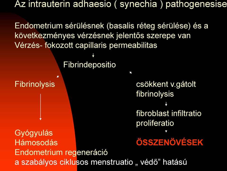 permeabilitas Fibrindepositio Fibrinolysis csökkent v.