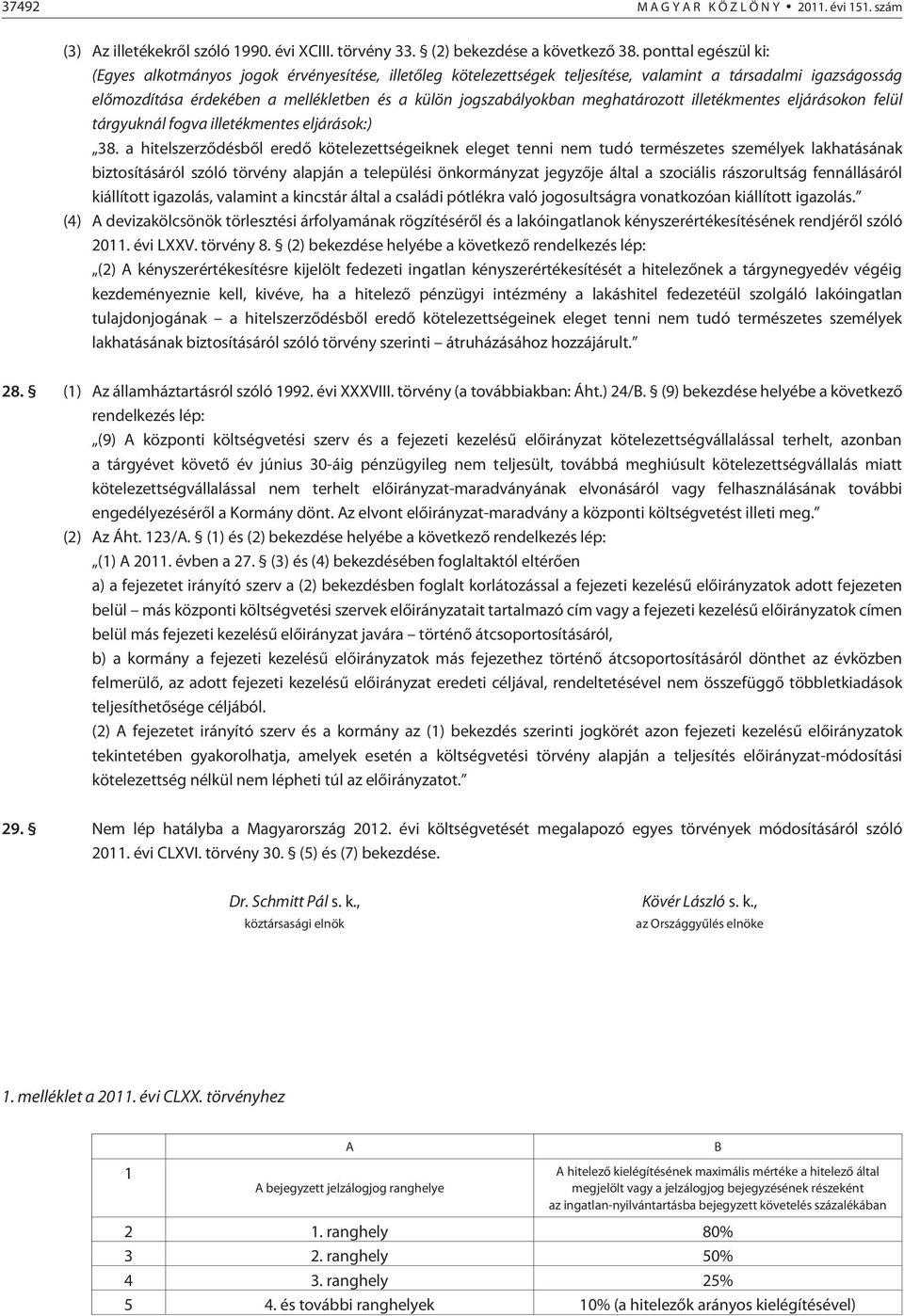 meghatározott illetékmentes eljárásokon felül tárgyuknál fogva illetékmentes eljárások:) 38.