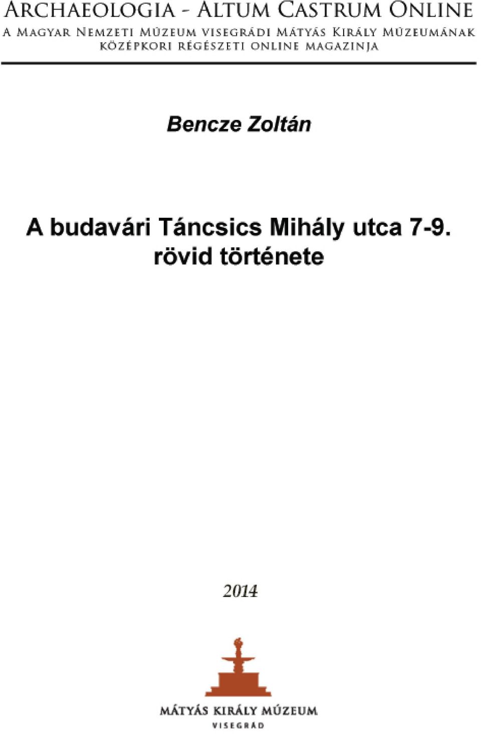 online magazinja Bencze Zoltán A budavári