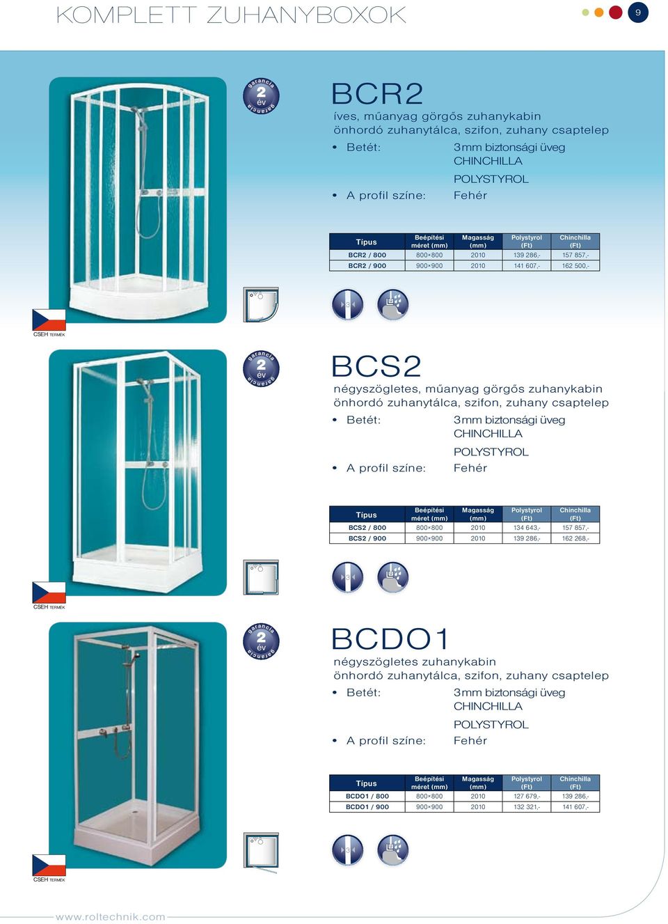 polystyrol Beépítési Magasság Polystyrol Chinchilla BCS / 800 800 800 010 134 643,- 17 87,- BCS / 900 900 900 010 139 86,- 16 68,- BCDO1 négyszögletes zuhanykabin önhordó zuhanytálca, szifon,