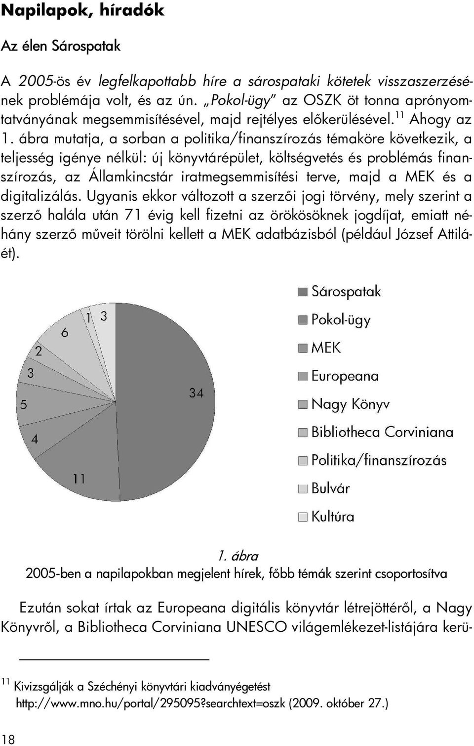 ábra mutatja, a sorban a politika/finanszírozás témaköre következik, a teljesség igénye nélkül: új könyvtárépület, költségvetés és problémás finanszírozás, az Államkincstár iratmegsemmisítési terve,