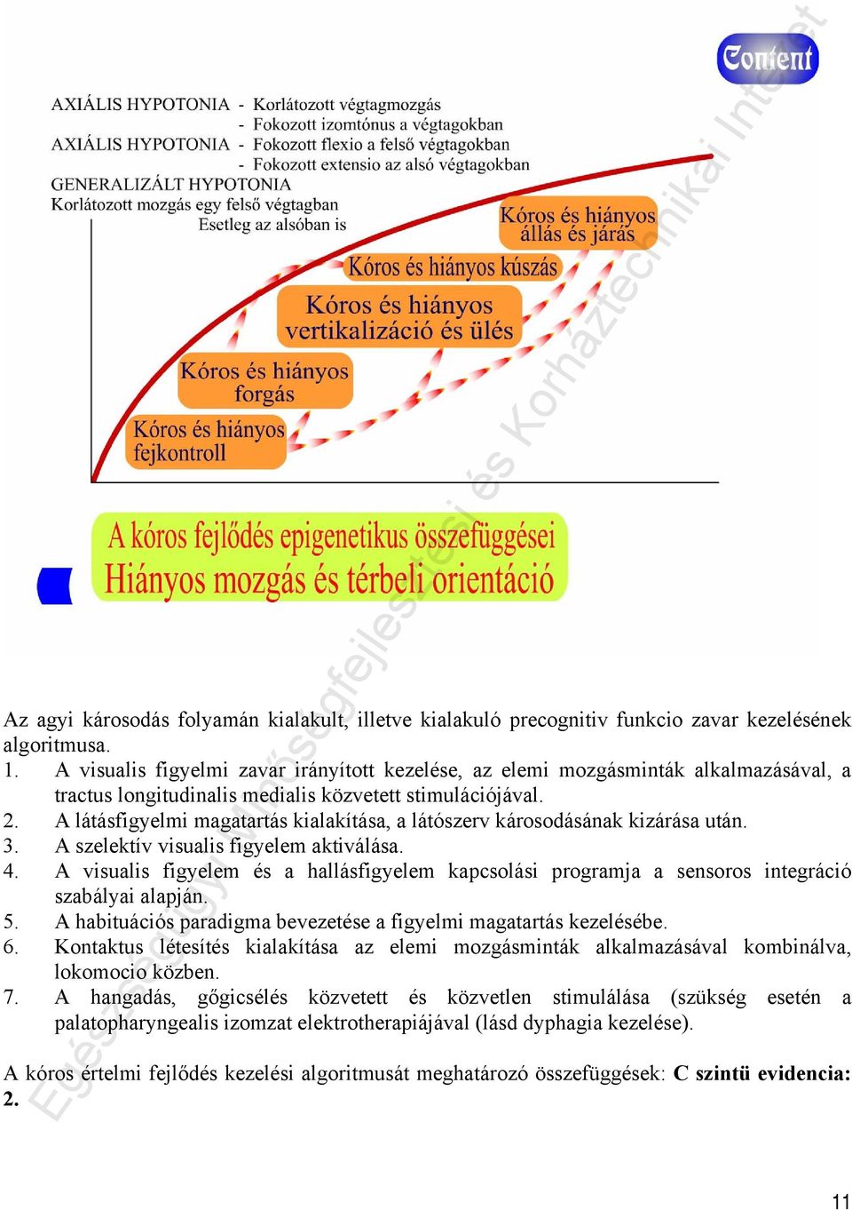 A látásfigyelmi magatartás kialakítása, a látószerv károsodásának kizárása után. 3. A szelektív visualis figyelem aktiválása. 4.