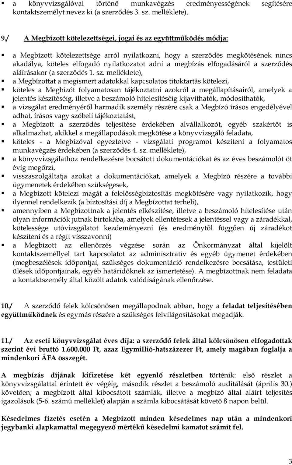 megbízás elfogadásáról a sze