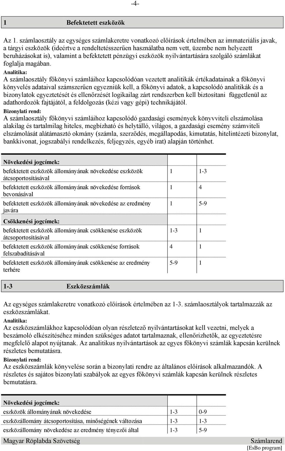 is), valamint a befektetett pénzügyi eszközök nyilvántartására szolgáló számlákat foglalja magában.