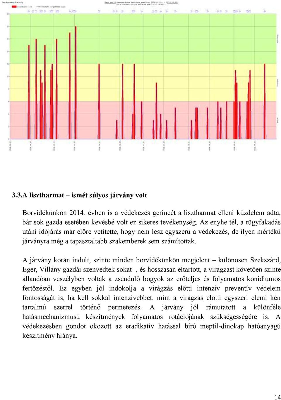 A járvány korán indult, szinte minden borvidékünkön megjelent különösen Szekszárd, Eger, Villány gazdái szenvedtek sokat -, és hosszasan eltartott, a virágzást követően szinte állandóan veszélyben