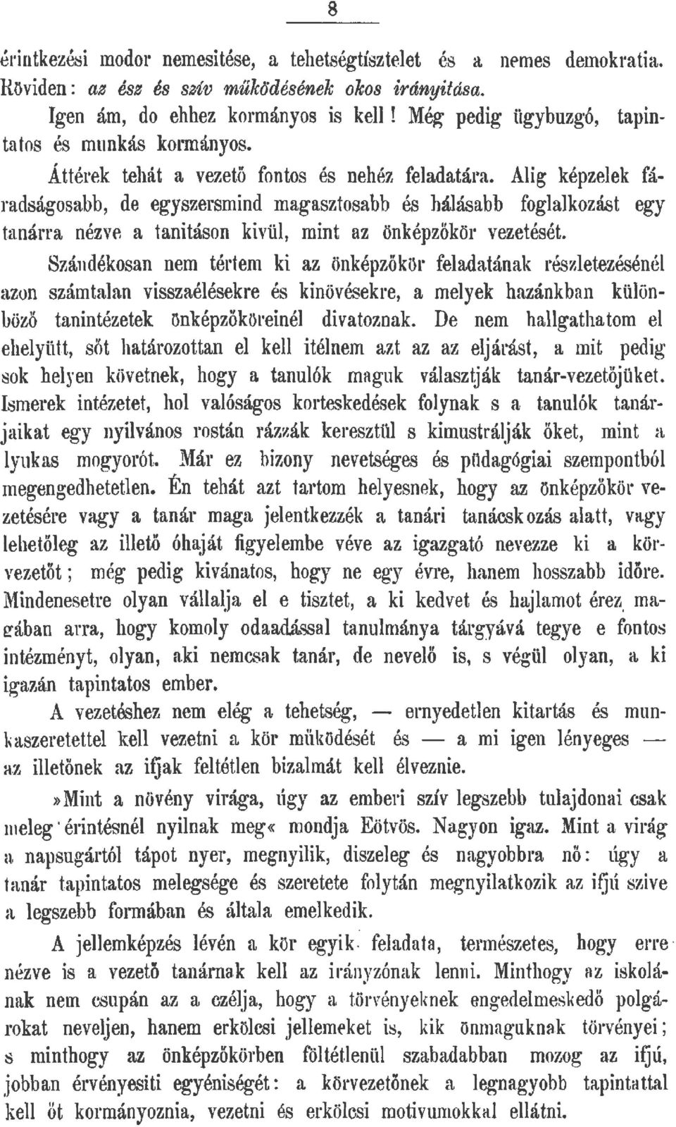 rra nézvp, a tanitáson kivü, mint az önképzökör vezetését.