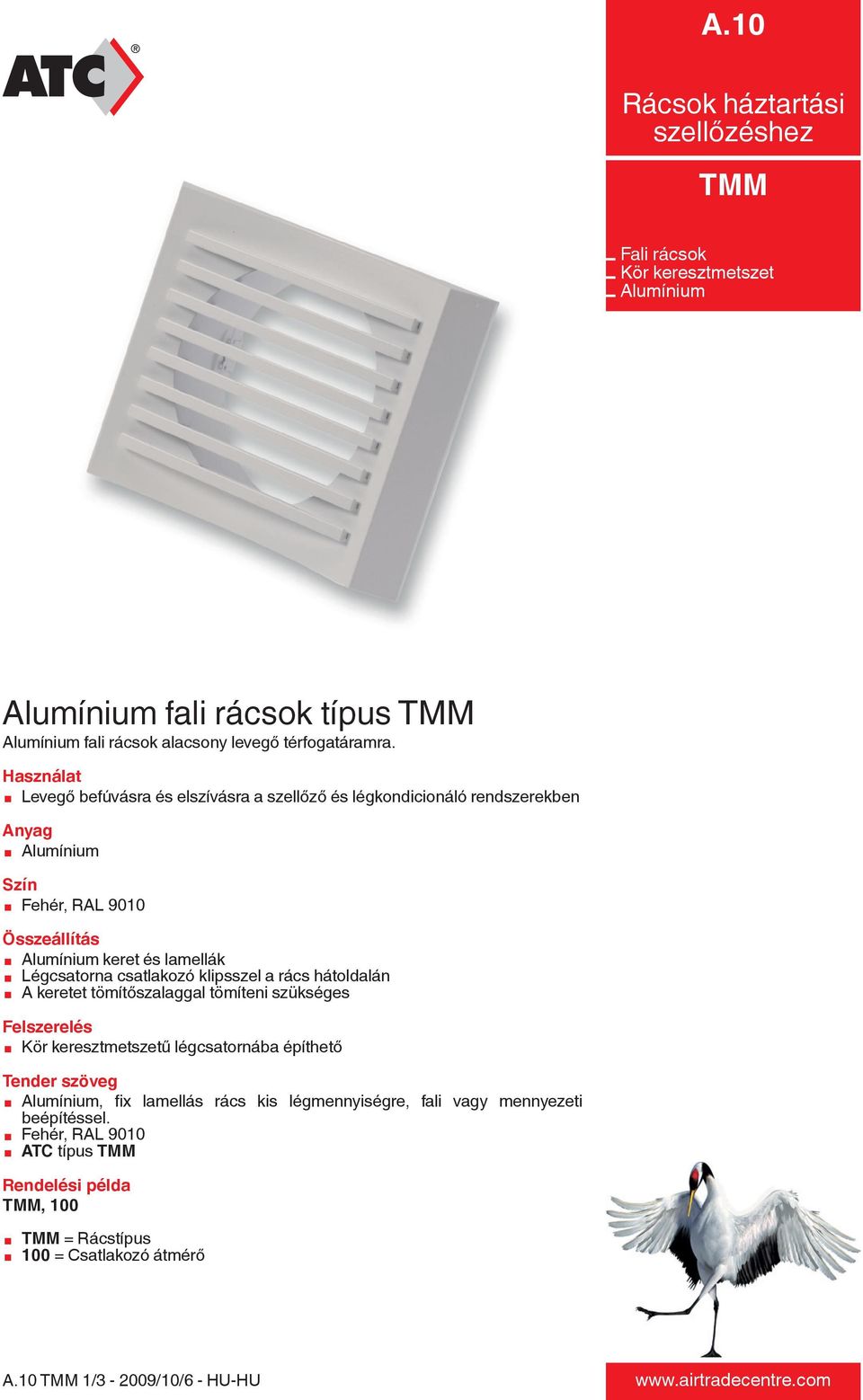 Alumínium fali rácsok típus TMM - PDF Free Download