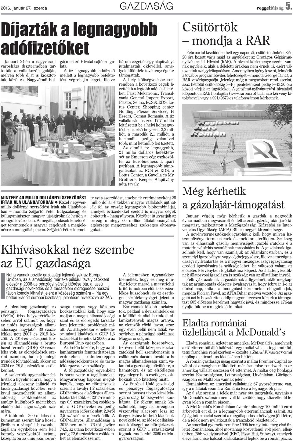 sajtószolgálata.