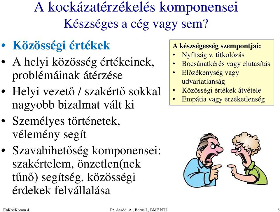 Személyes történetek, vélemény segít Szavahihetőség komponensei: szakértelem, önzetlen(nek tűnő) segítség, közösségi érdekek