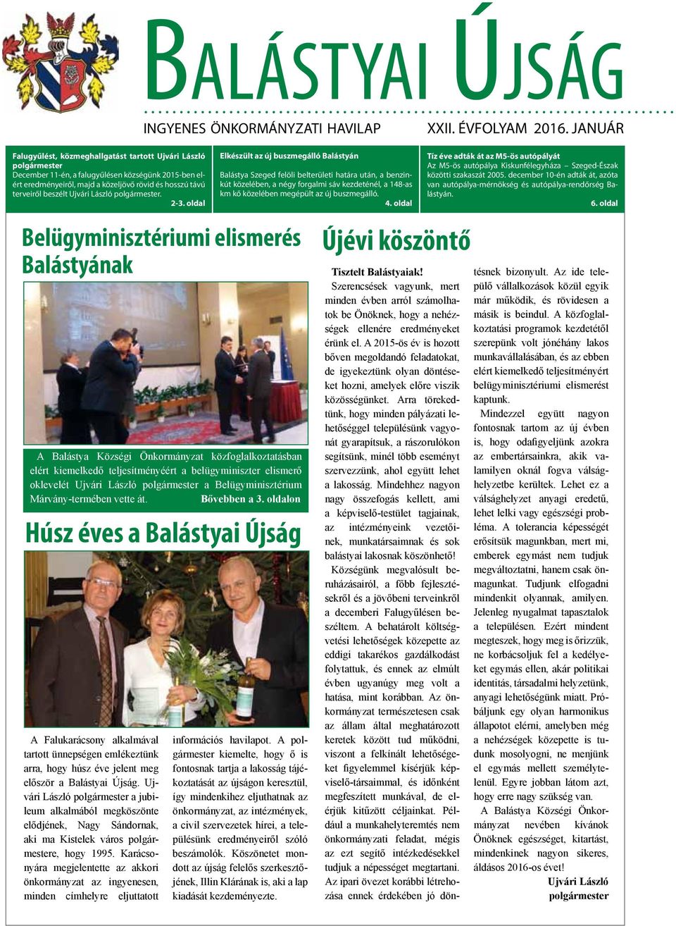 Ujvári László polgármester. 2-3.