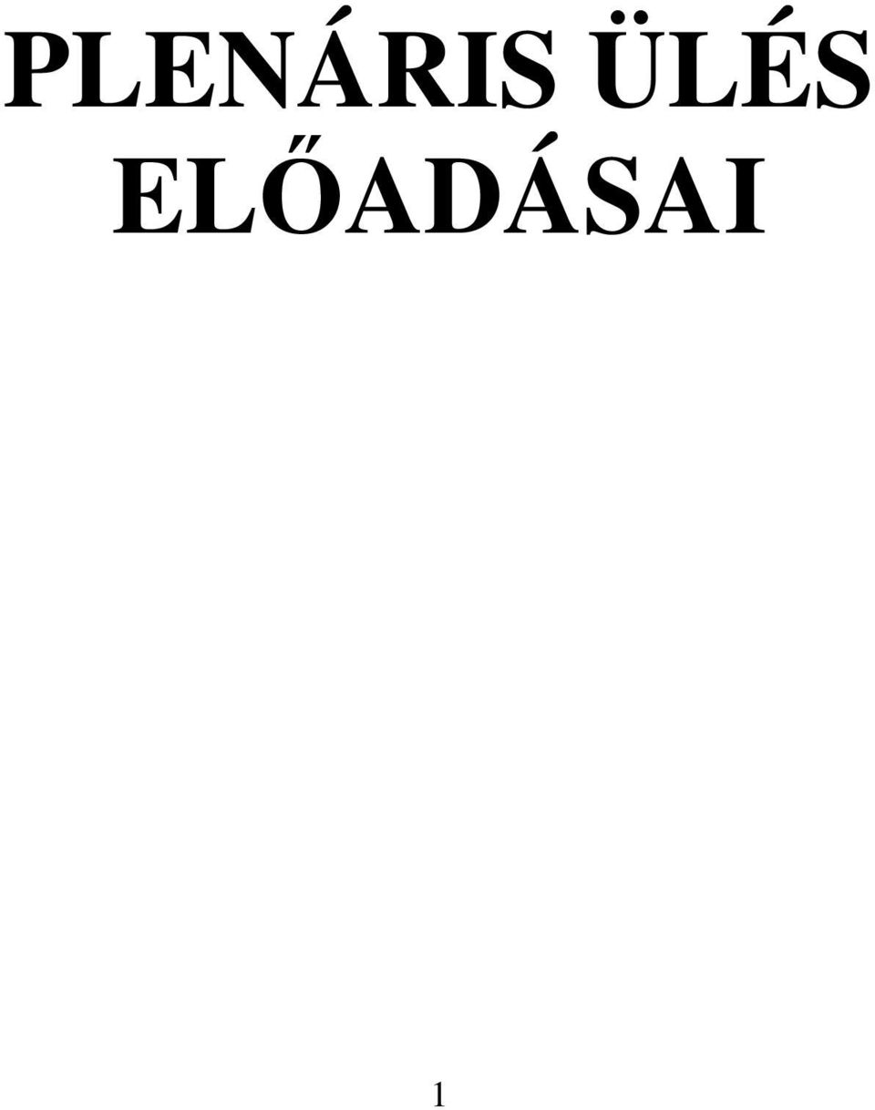 ELŐADÁSAI