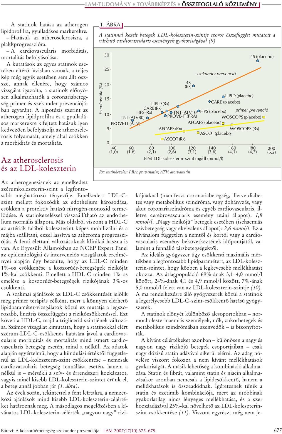 coronariabetegség primer és szekunder prevenciójában egyaránt.