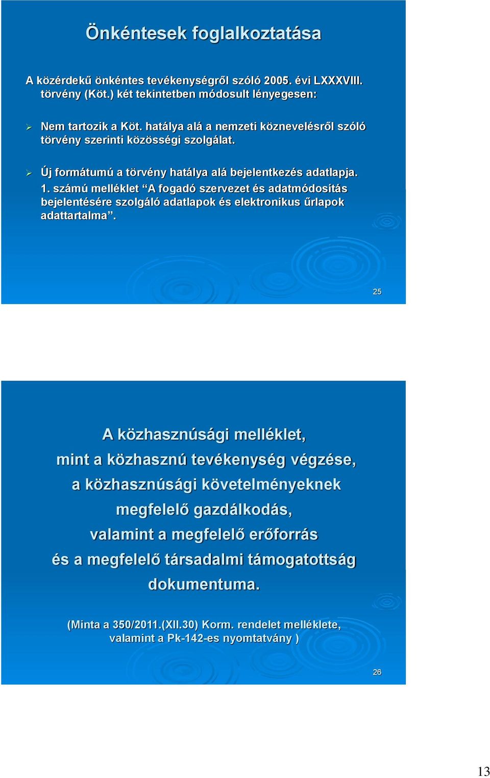 számú melléklet A fogadó szervezet és adatmódosítás bejelentésére szolgáló adatlapok és elektronikus űrlapok adattartalma.