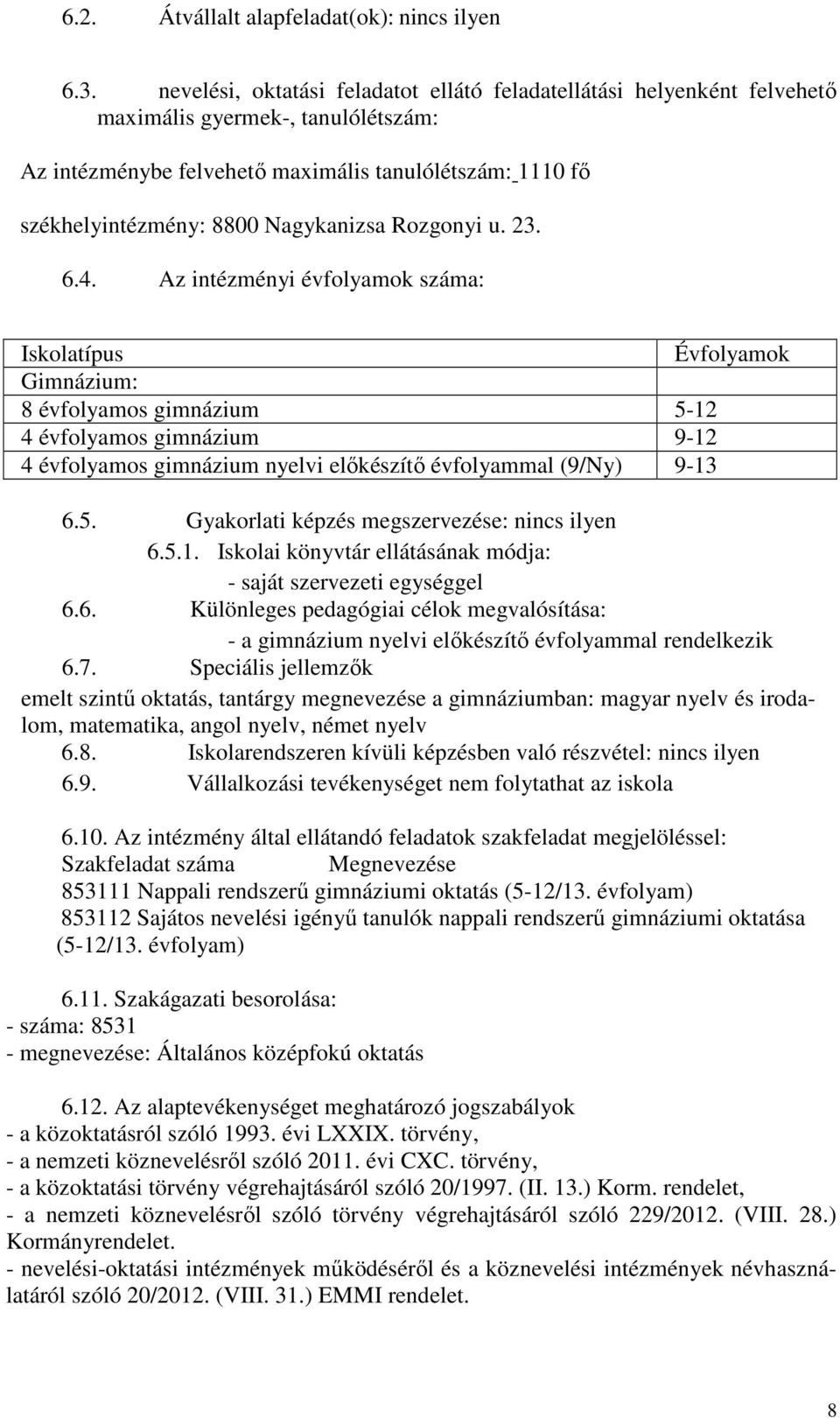 Nagykanizsa Rozgonyi u. 23. 6.4.