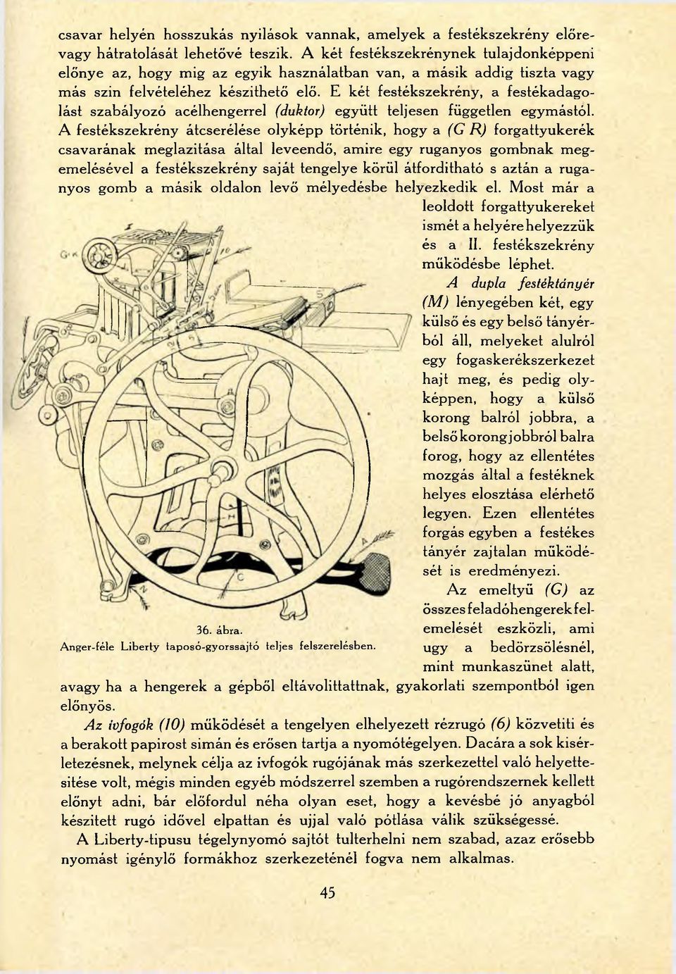 E két festékszekrény, a festékadagolást szabályozó acélhengerrel (duktor) együtt teljesen független egymástól.