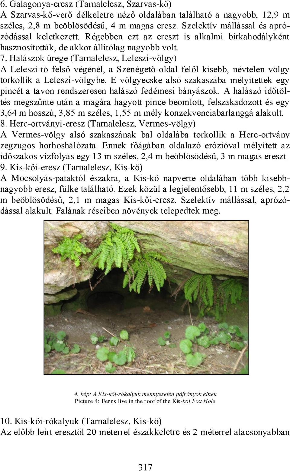 Halászok ürege (Tarnalelesz, Leleszi-völgy) A Leleszi-tó felső végénél, a Szénégető-oldal felől kisebb, névtelen völgy torkollik a Leleszi-völgybe.