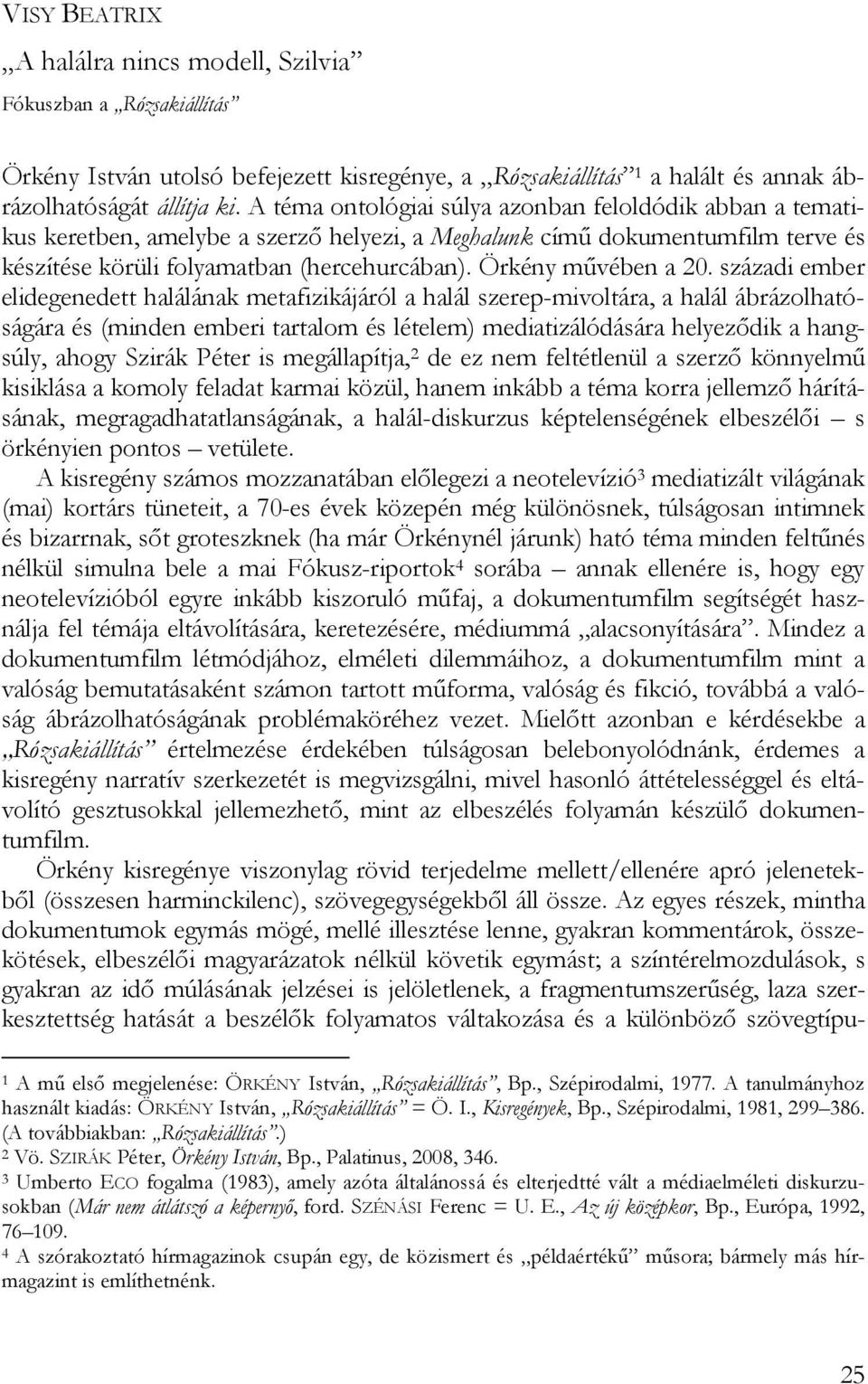 Örkény művében a 20.